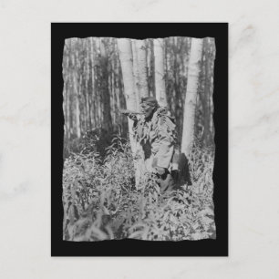 Postal Cree nativo americano vintage