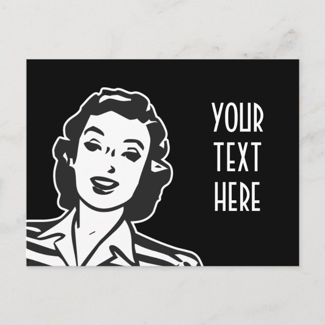 POSTAL CREE SUS PROPIOS REGALOS DE SONRIENTE DE RETRO (Anverso)