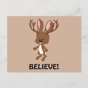Postal ¡Creed! Cute Jackalope
