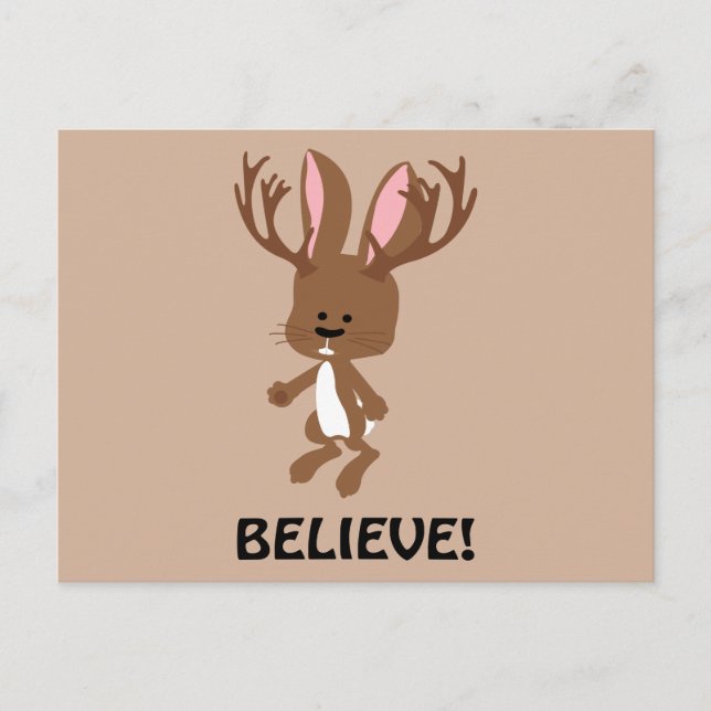 Postal ¡Creed! Cute Jackalope (Anverso)