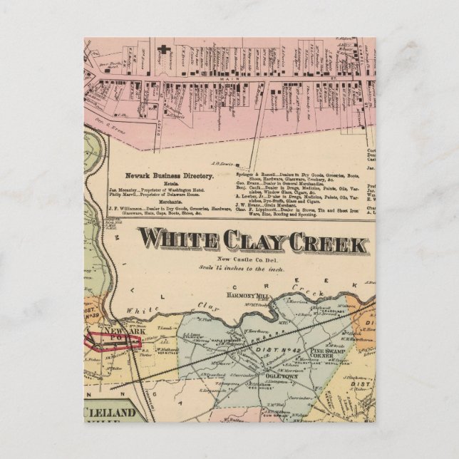 Postal Creek de arcilla blanca, Newark (Anverso)
