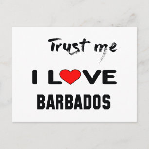 Postal Créeme, amo a Barbados.