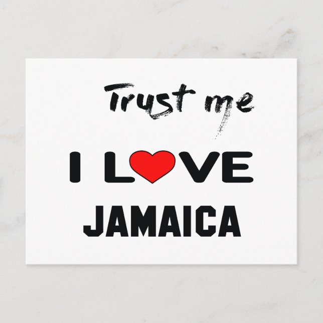 Postal Créeme, amo Jamaica. (Anverso)