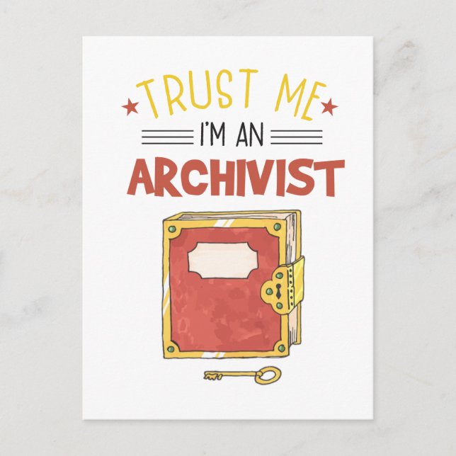 Postal Créeme, soy un archivero (Anverso)