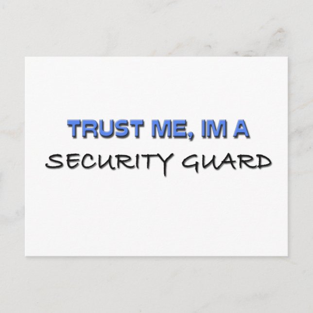 Postal Créeme, soy un guardia de seguridad (Anverso)