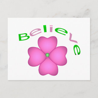 Postal Creencia Inspiradora de flores