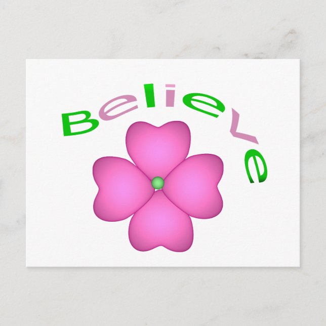 Postal Creencia Inspiradora de flores (Anverso)
