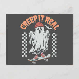Postal Creep It Real Retro Halloween Fantasma