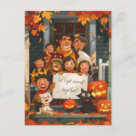 Postal Creepe familia Halloween