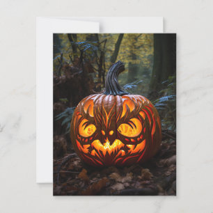 Postal Creepe fiesta de Halloween de Jack o Lantern