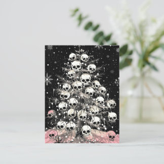 Postal Creepmas Spooky Skulls Gothic