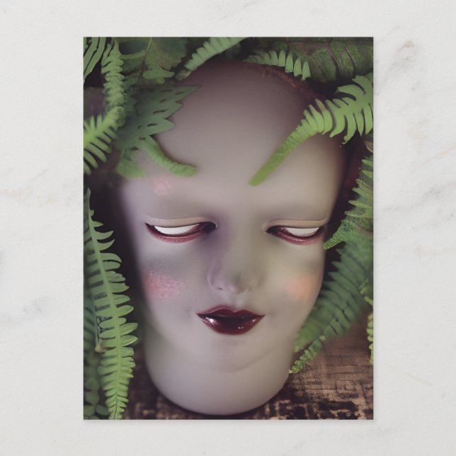 Postal Creepy Doll Fern Planter (Anverso)