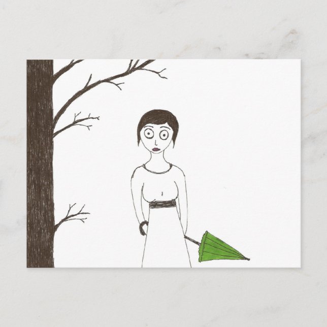 Postal Creepy Jane Austen Rice Pintura 2 (Anverso)