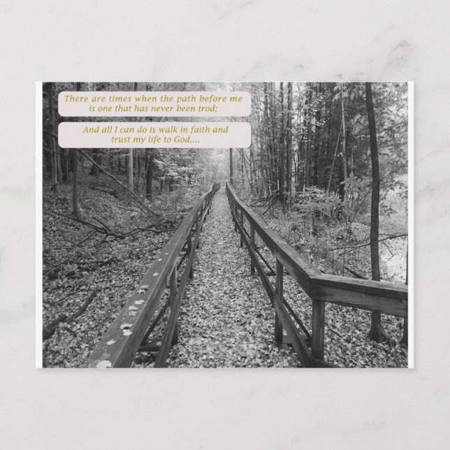 Postal Creer - "Caminar De Fe" (Anverso)