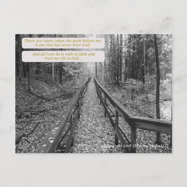 Postal Creer - "Caminar De Fe" (Anverso)