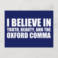 Creer en el humor de la comma de Oxford