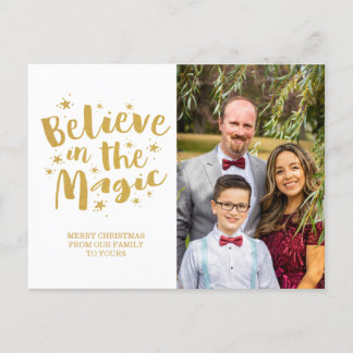 Postal Creer En La Foto De La Familia Magic Holiday