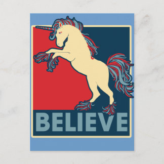 Postal Creer en la Unicornio