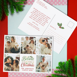 Postal Creer en Navidades Collage de fotos familiar moder