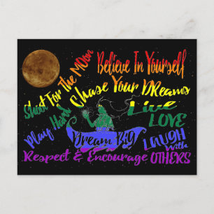 Postal Creer en ti mismo Soñar amor Respeto alentar
