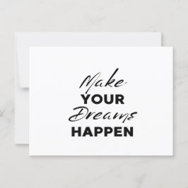 Postal Creer en tu sueño Poster motivacional texto de art