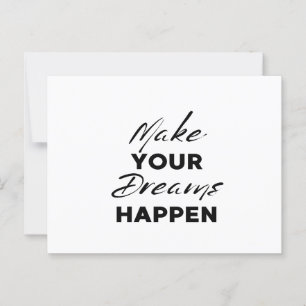 Postal Creer en tu sueño Poster motivacional texto de art