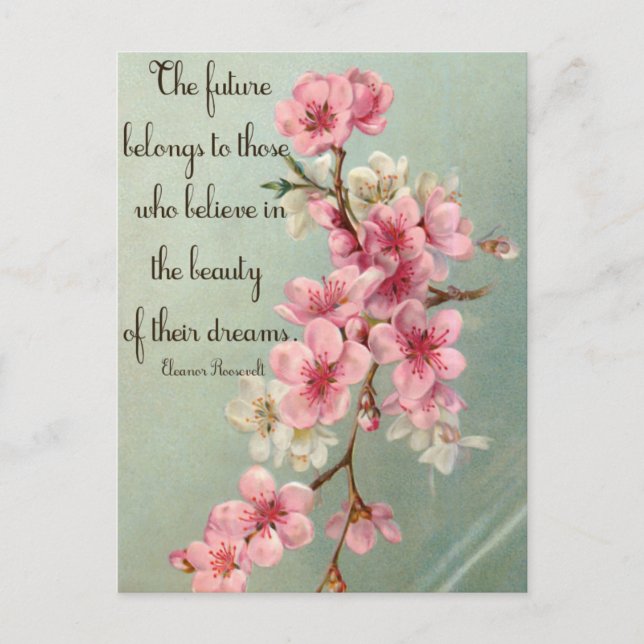 Postal Creer en tus sueños Eleanor Roosevelt Postcard (Anverso)
