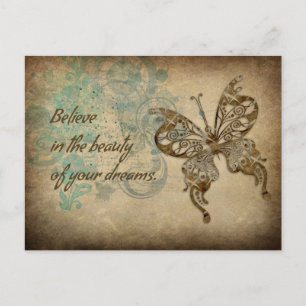 Postal Creer mariposa
