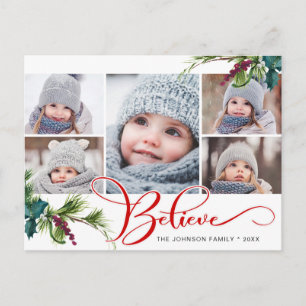 Postal Creer Navidades 5 días feriados de saludo de Colla
