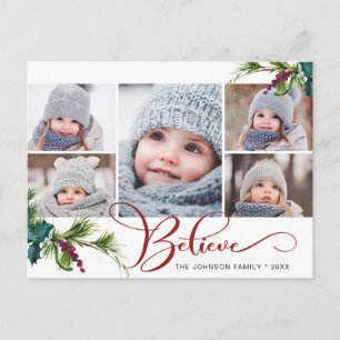 Postal Creer Navidades 5 días feriados de saludo de Colla