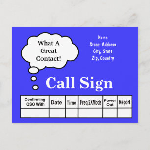 Postal ¡Creía Que Bubble Ham Radio QSL Card Personalizar!