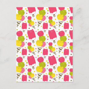 Postal Crema de hielo de gato