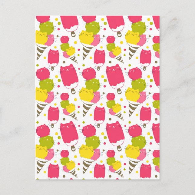 Postal Crema de hielo de gato (Anverso)