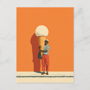 Postal Crema gigante de hielo