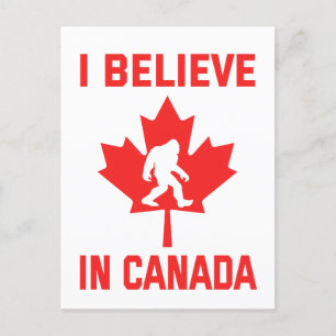 Postal Creo en Canadá - Bigfoot Divertido
