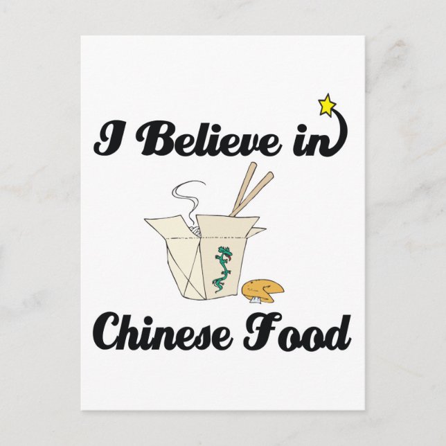 Postal creo en la comida china (Anverso)