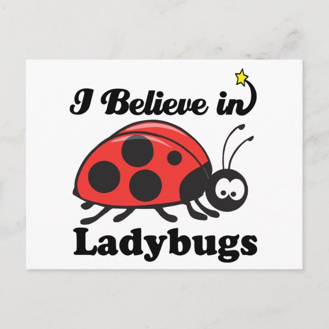 Postal creo en ladybugs (Anverso)