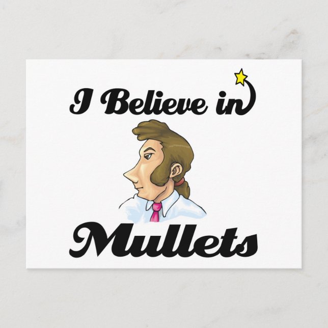 Postal creo en las mullets (Anverso)