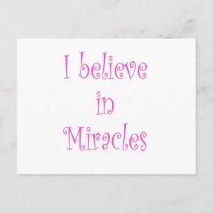 Postal Creo en los milagros