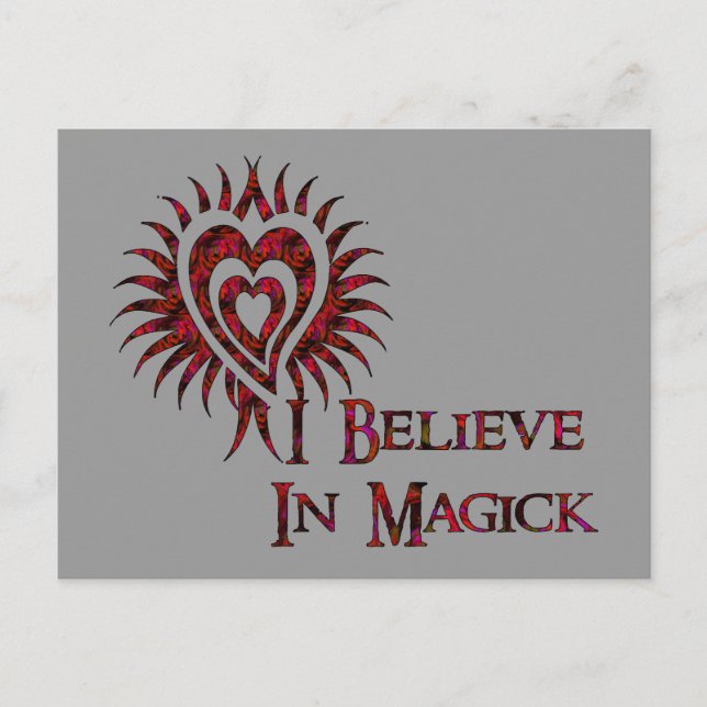 Postal Creo en Magick (Anverso)