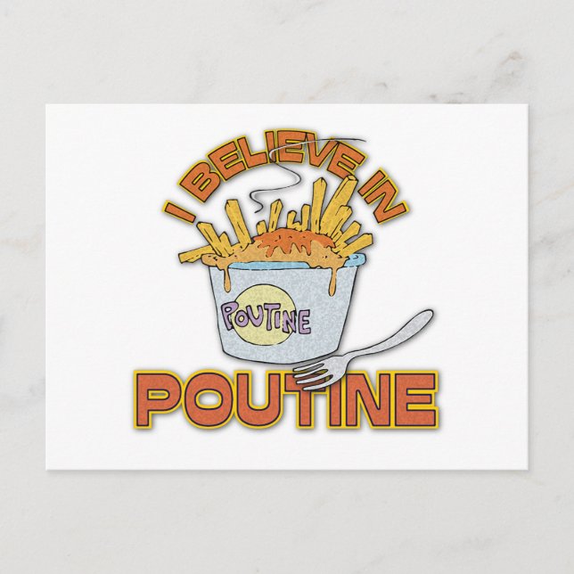 Postal Creo En Poutine (Anverso)