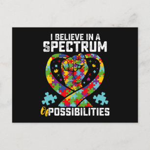 Postal Creo En Un Espectro De Posibilidades De Autismo