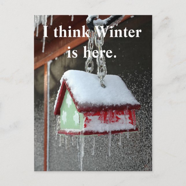 Postal Creo que el invierno está aquí. (Anverso)