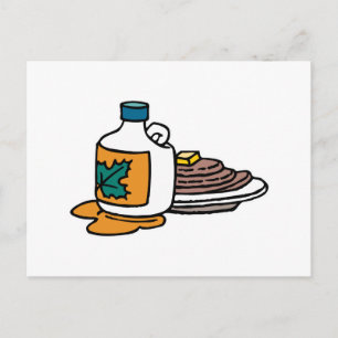 Postal crepes y jarabe de arce
