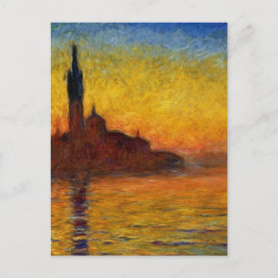 Postal Crepúsculo de Claude Monet //Venecia