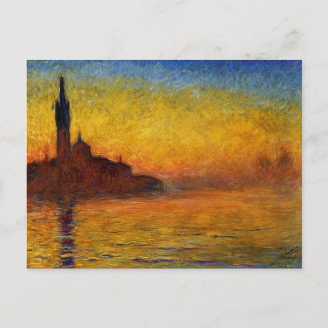 Postal Crepúsculo de Claude Monet //Venecia (Anverso)