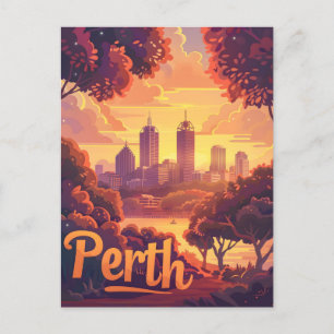Postal Crepúsculo de Perth: Sinfonía de la puesta del sol