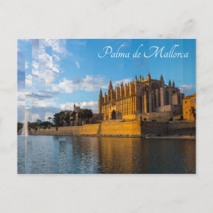 Postal Crepúsculo en la Catedral de Palma de Mallorca