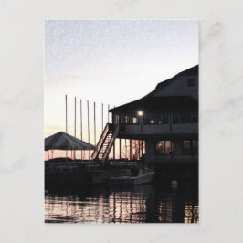 Postal Crepúsculo en la orilla del lago, Kingston, Ontari