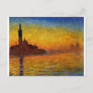 Postal Crepúsculo, Venecia por Claude Monet